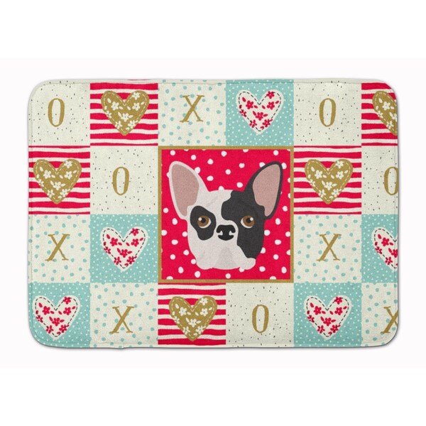 Carolines Treasures 19 x 27 in. French Bulldog Love Machine Washable Memory Foam Mat CK5200RUG - main